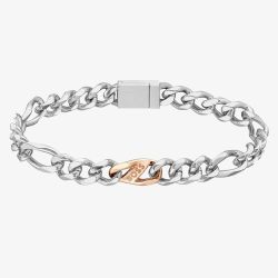 BOSS Rian Two Colour Figaro Chain Bracelet 1580613M