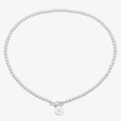 Lauren Ralph Lauren Silver Bead T-Bar Padlock Necklace 60542753-G03