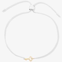 Lauren Ralph Lauren Silver Two Tone Key Toggle Bracelet 60556782-EZ6