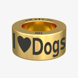 Notch Animals I Heart Dogs Paw Gold Charm 00025-BR