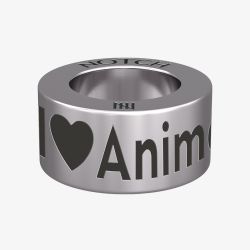 Notch Animals I Heart Animals Silver Charm 00028-SS