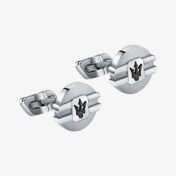 Maserati Gioielli Silver Logo Cufflinks JM223ATK21