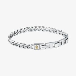Maserati Silver Curb Link Bracelet JM422AVD09