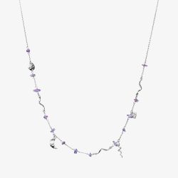 Maanesten Yolanda Silver Tanzanite Charm Necklace 2681C