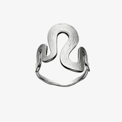 Maanesten Sasja Silver Textured Wave Ring 4796C