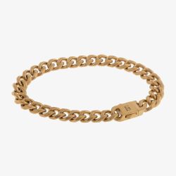 Steel & Barnett Valence Vic 18ct Yellow Gold Plated Cuban Link Chain Bracelet SSTBVV/001