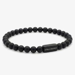 Steel & Barnett Natural Ned Black Edition Onyx Gemstone Bead Bracelet BEB/002