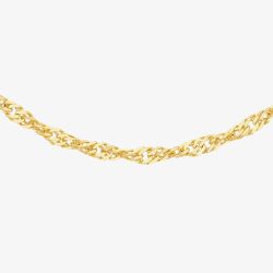 9ct Yellow Gold Diamond-Cut Twisted Curb Chain 1.13.0464