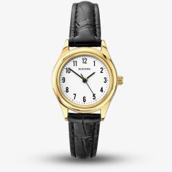 Sekonda Easy Reader Gold Plated Black Watch 4493