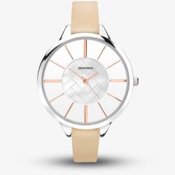 Sekonda Ladies Pink Leather Watch 2877