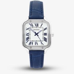 Sekonda Ladies Classic Rene White Dial Blue Leather Strap Watch 40738