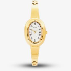 Sekonda Ladies Classic Bellamy Oval Dial Gold Plated Stainless Steel Bracelet Watch 40741