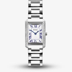Sekonda Ladies Classic Colette White Rectangular Dial Metal Alloy Bracelet Watch 40734