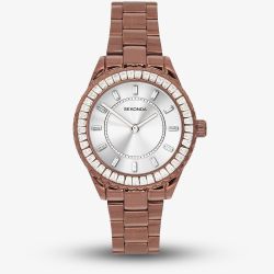 Sekonda Ladies Dress Margot Silver Dial Brown Stainless Steel Bracelet  Watch 40733