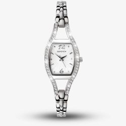Sekonda Dress Cocktail Silver Cubic Zirconia Watch 4191