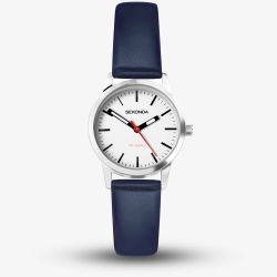 Sekonda Modern Nordic Blue Leather Strap Watch 40484