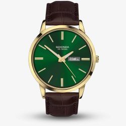 Sekonda Jackson Gold & Brown Leather Watch 30151