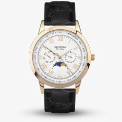 Sekonda Armstrong Moonphase Gold Plated Watch 30147