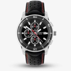 Sekonda Sports Midnight Black & Red Chronograph Watch 30206