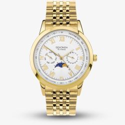 Sekonda Armstrong Moonphase Gold Watch 30228