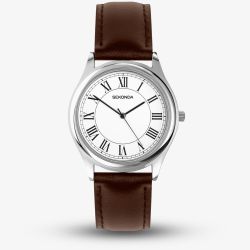 Sekonda Mens Evans Brown Leather Strap Watch 30249