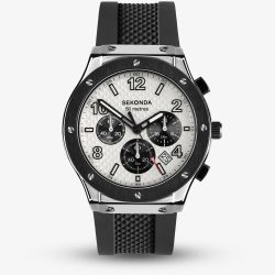 Sekonda Mens Titan White Dial Chronograph Watch 30256