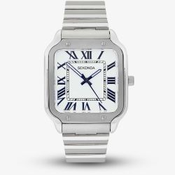 Sekonda Mens Classic Rene White Dial Stainless Steel Bracelet Watch 30285