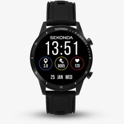 Sekonda Mens Active Go Smart Black Plastic Strap Smartwatch 30287