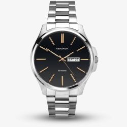 Sekonda Classic Stainless Steel Black Dial Watch 1097