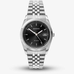 Sekonda Stainless Steel Black Dial Watch 1691