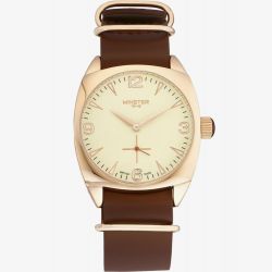 Minster 1949 Mens Burlington Brown Leather Strap Watch MN04CRRG10