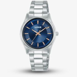 Lorus Ladies Classic Blue Dial Stainless Steel Bracelet Watch RG243XX9
