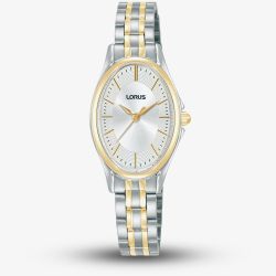 Lorus Ladies Two Tone Oval Bracelet Watch RRX86JX9
