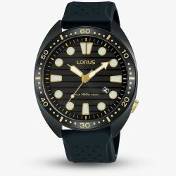 Lorus Sports Black Rubber Strap Watch RH927LX9