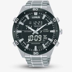 Lorus Mens Dual Display Bracelet Watch RW649AX9