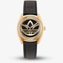 Adidas Unisex Edition One Black & Gold Logo Watch AOFH225122I