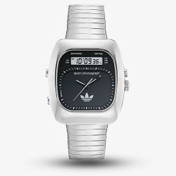 Adidas Retro Wave Three Silver Square Dial Watch AOSY250132I