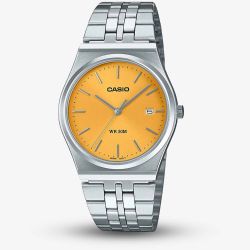Casio MTP Stainless Steel Yellow Dial Watch MTP-B145D-9AVEF