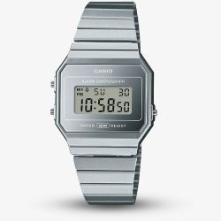 Casio Vintage Silver Digital Display Watch A700WEV-7AEF