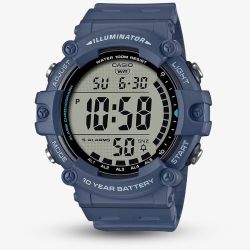 Casio Mens Blue Plastic Digital Watch AE-1500WH-2AVEF