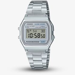 Casio Vintage Silver Digital Watch A158WEA-7EF