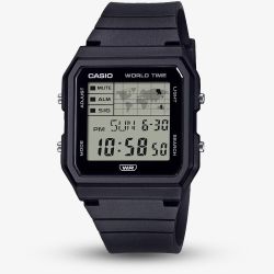 Casio Unisex Black Square Worldmap Digital Watch LF-30W-1AEF