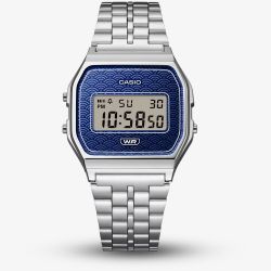 Casio Limited Edition Vintage Blue Seigaiha Pattern Digital Watch A159WEVJ-2