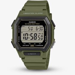 Casio Mens Khaki Rub Sw Digi Dl Watch W-738H-3AVEF