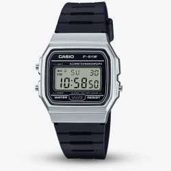 Casio CASIO Collection Men Digital Black Resin Strap Watch F-91WM-7AEF