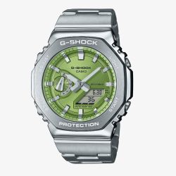 Casio G-Shock Metallic Green Dual Display Watch GM-2110D-3AER