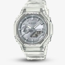 Casio Unisex G-Shock Metallic Silver Dual Display Watch GA-2100BM-7A8ER