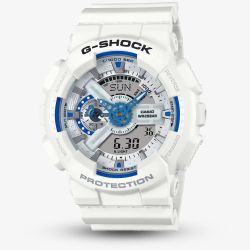 Casio Mens G-Shock Marvel Studios Fantastic Four White Dual Display Watch GA-110HDS-7AER