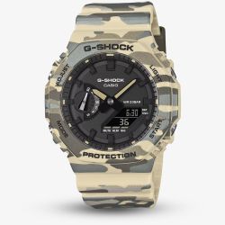 Casio Mens G-Shock 2100 Series Green Camo Strap Watch GA-2100CM-5AER