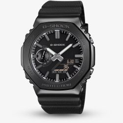 Casio Mens G-Steel Black Dual Display Strap Watch GM-2100LXB-1AER